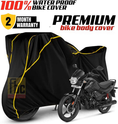 FBC Waterproof Two Wheeler Cover for Hero(Passion Pro, Black)