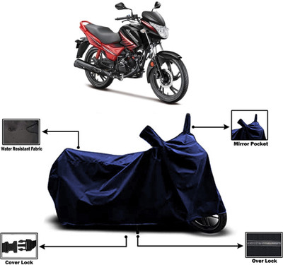 Amexride Two Wheeler Cover for Hero(Glamour Programmed FI, Blue)