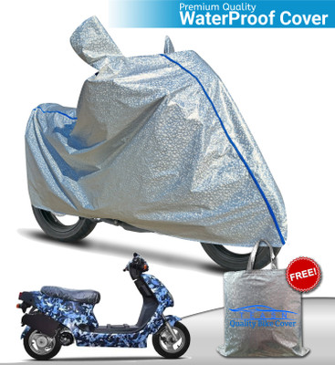 TEASN Waterproof Two Wheeler Cover for Hero(Electric AXLHE-20, Silver)