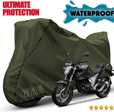 POLYMAXX Waterproof Two Wheeler Cover for Suzuki(Gixxer, Green, Black)
