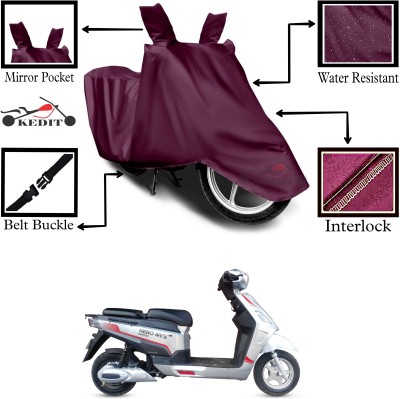 KEDIT Two Wheeler Cover for Universal For Bike(Electric NYX e5 BS6, Maroon)