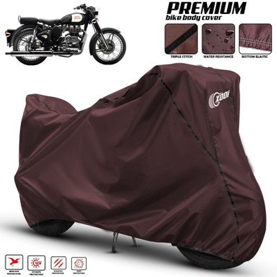 SThanaveX Waterproof Two Wheeler Cover for Royal Enfield(Standard 350, Maroon, Black)