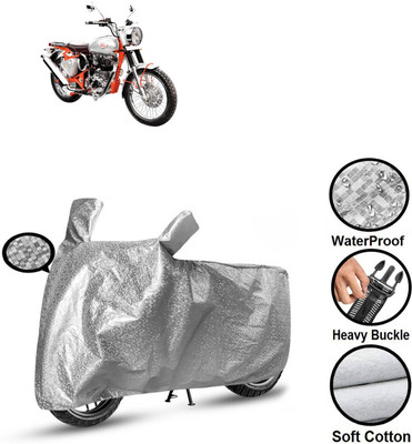 PAGORA Waterproof Two Wheeler Cover for Royal Enfield(Bullet Trials 350, Silver)