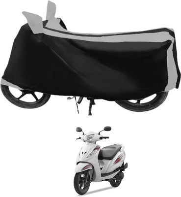 Euro Care Waterproof Two Wheeler Cover for TVS(Wego, Silver)