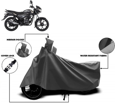 MMSSTAR Waterproof Two Wheeler Cover for Bajaj(Discover 125 DTS-i, Grey)