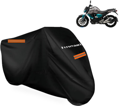 Horseyaart Waterproof Two Wheeler Cover for Yamaha(FZ S FI New BS6, Black)