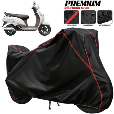 xodi Waterproof Two Wheeler Cover for Suzuki(Access SE, Black, Red, Multicolor)