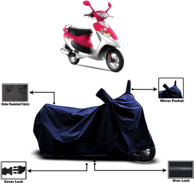 AASHTIK MART Two Wheeler Cover for TVS(Pep+, Blue)