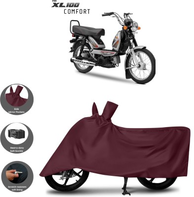 WMIZEXA Waterproof Two Wheeler Cover for TVS(XL 100 Comfort, Maroon)