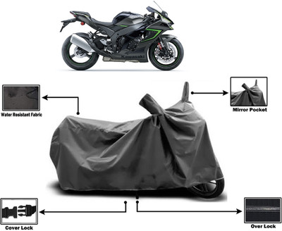 Amexride Two Wheeler Cover for Kawasaki(Ninja ZX-10R, Grey)