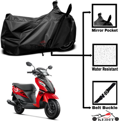 KEDIT Two Wheeler Cover for Universal For Bike(Let's, Black)