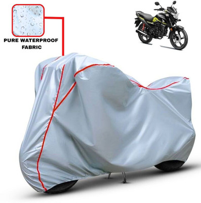 Delphinium Waterproof Two Wheeler Cover for Honda(SP 125, Silver, Red)