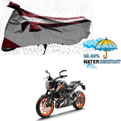 Ascension Two Wheeler Cover for KTM(200 Duke, Silver, Maroon)