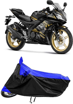 Mdstar Waterproof Two Wheeler Cover for Yamaha(YZF-R15 V2 BS6, Blue, Black)