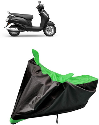 aksmit Two Wheeler Cover for Suzuki(Access, Black, Green)