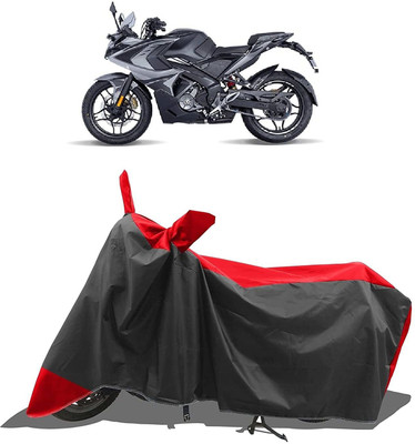 APNEK Waterproof Two Wheeler Cover for Bajaj(Pulsar RS200 BS6, Red, Black)