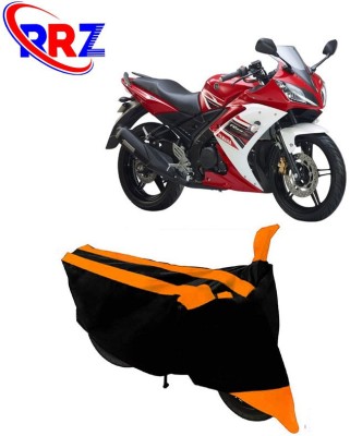 RRZ Waterproof Two Wheeler Cover for Yamaha(YZF R15 S, Black, Orange)