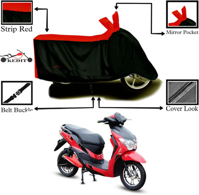 Aveek Two Wheeler Cover for Hero(Electric Dash, Red, Black)