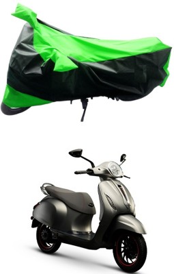 Ascension Two Wheeler Cover for Bajaj(Urbanite Chetak, Green, Black)