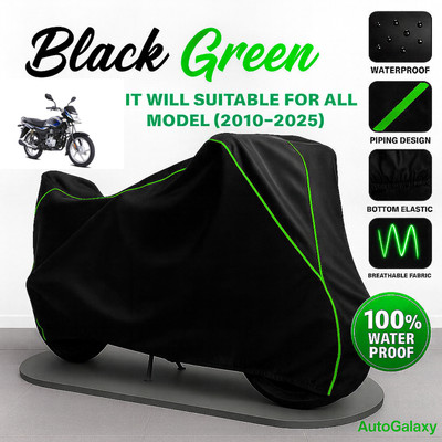 AutoGalaxy Waterproof Two Wheeler Cover for Bajaj(Platina 100, Black)
