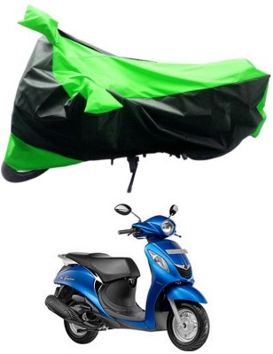 RWT Two Wheeler Cover for Yamaha(Fascino, Black, Green)