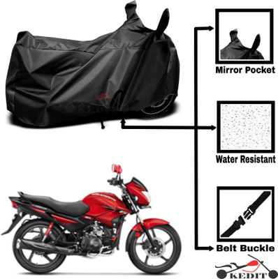 KEDIT Two Wheeler Cover for Hero(Glamour i3s BS6, Black)