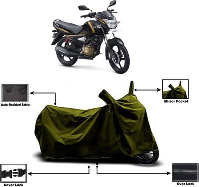 Amexride Two Wheeler Cover for TVS(Victor Premium BS6, Green)