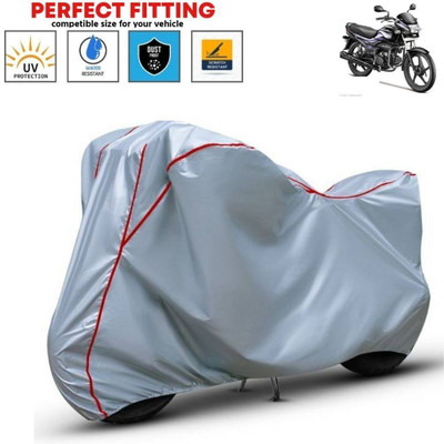BigFly Waterproof Two Wheeler Cover for Hero(Super Splendor, Silver, Red)