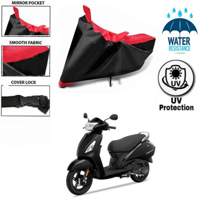 smwzxyu Waterproof Two Wheeler Cover for Universal For Bike(BS6, Red, Black)