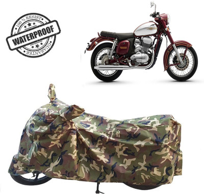 ROYAL AUTO MART Waterproof Two Wheeler Cover for JAWA(Standard 350, Green, Multicolor)