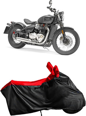 Autofly Waterproof Two Wheeler Cover for Triumph(Bonneville Bobber, Red, Black)