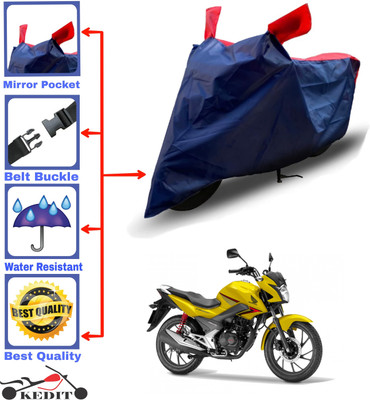 KEDIT Two Wheeler Cover for Honda(CB, Red, Blue)