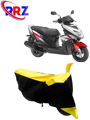 RRZ Waterproof Two Wheeler Cover for Yamaha(Cygnus Ray ZR, Black, Yellow)