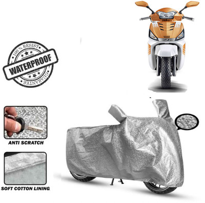 Autoinnovation Waterproof Two Wheeler Cover for Mahindra(Gusto 125, Silver)