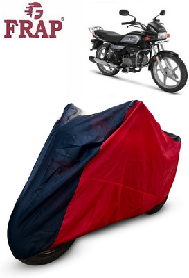 Frap Two Wheeler Cover for Hero(Splendor Plus, Red, Black)