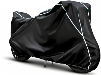 OliverX Waterproof Two Wheeler Cover for Royal Enfield(Hunter 350, Black, White)