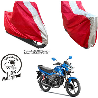 AutoGalaxy Waterproof Two Wheeler Cover for Suzuki(Burgman Street 125, Silver, Red)