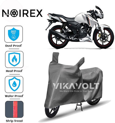 NOIREX Two Wheeler Cover for TVS(Apache 150, Grey)