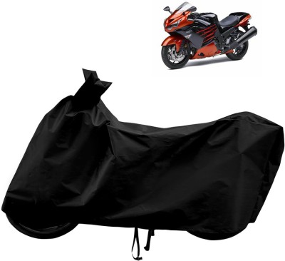 Horseyaart Waterproof Two Wheeler Cover for Kawasaki(Ninja ZX 14R BS6, Black)