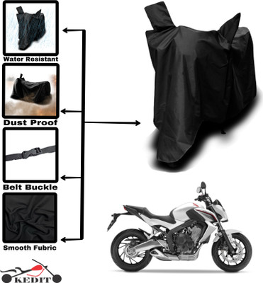 KEDIT Two Wheeler Cover for Universal For Bike(CB1000R Plus, Black)