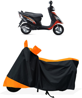 Tricway Two Wheeler Cover for TVS(Scooty Streak, Orange)