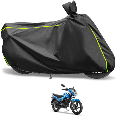 Euro Care Waterproof Two Wheeler Cover for TVS(Victor GLX, Black)