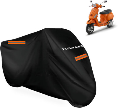 Horseyaart Waterproof Two Wheeler Cover for Vespa(Vespa SXL, Black)