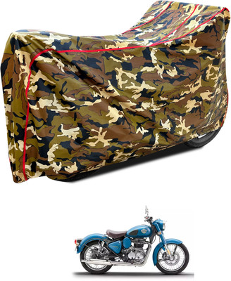 PAGORA Waterproof Two Wheeler Cover for Royal Enfield(Classic Squadron, Multicolor)