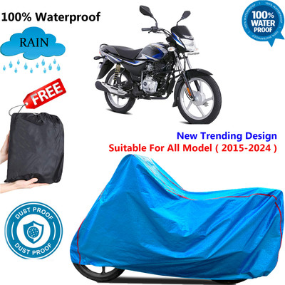 OliverX Waterproof Two Wheeler Cover for Bajaj(Platina 100, Blue)