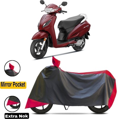 HWSXQAE Waterproof Two Wheeler Cover for Honda(Activa 6G, Red, Black)