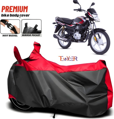 TENNYCER Waterproof Two Wheeler Cover for Bajaj(Platina, Red, Black)