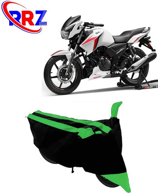 RRZ Waterproof Two Wheeler Cover for TVS(Apache RTR 160, Black, Green)