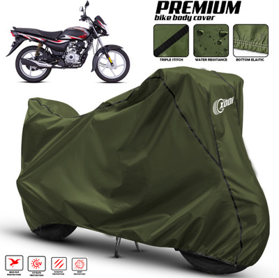xodi Waterproof Two Wheeler Cover for Bajaj(Platina, Green, Black)
