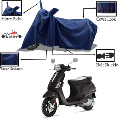 KEDIT Two Wheeler Cover for Vespa(Vespa, Blue)